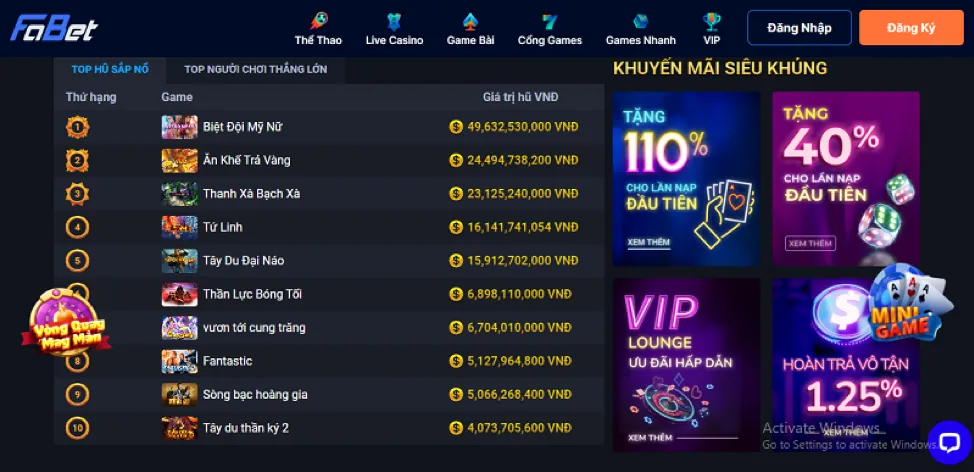Hoàn Trả Thể Thao & Casino Không Giới Hạn